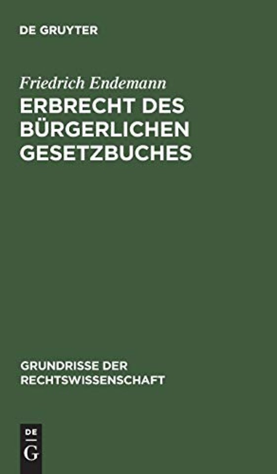 Erbrecht des Burgerlichen Gesetzbuches