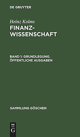 Grundlegung. Öffentliche Ausgaben
