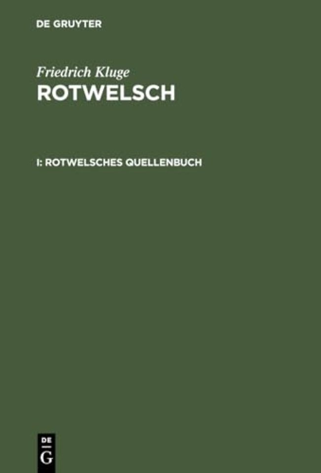 Rotwelsches Quellenbuch