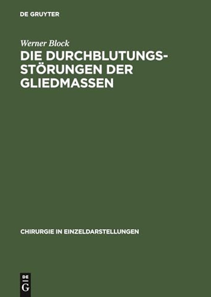 Die Durchblutungsstorungen der Gliedmassen