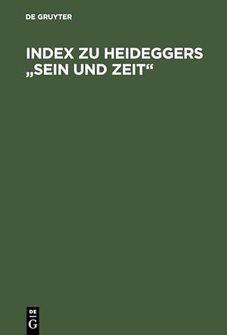 Index zu Heideggers "Sein und Zeit"