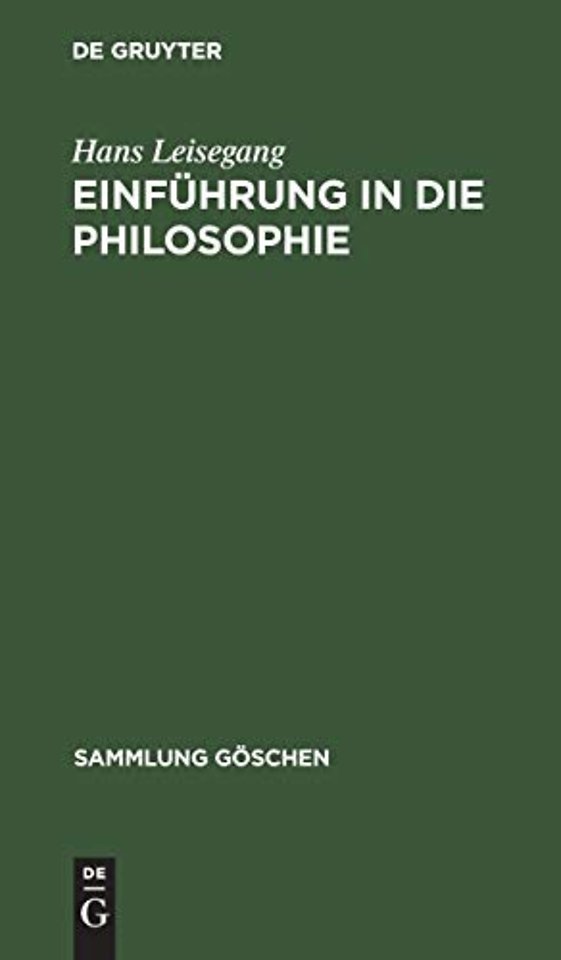 Einführung in die Philosophie