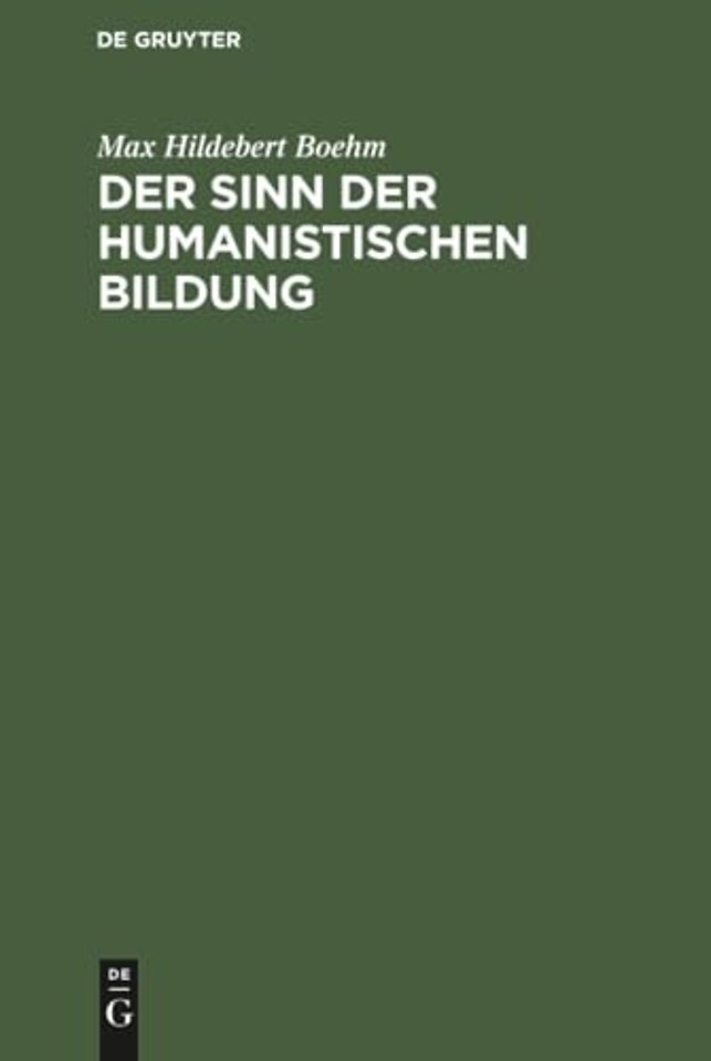 Der Sinn der humanistischen Bildung