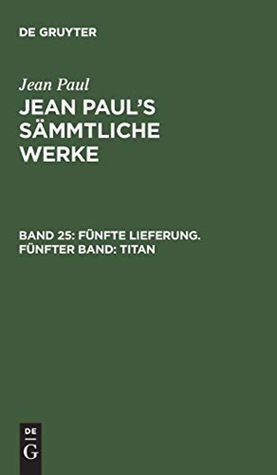 Fünfte Lieferung. Fünfter Band: Titan – Fünftes Bändchen
