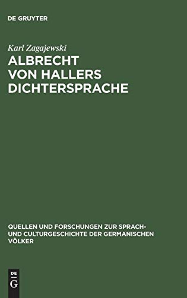 Albrecht von Hallers Dichtersprache