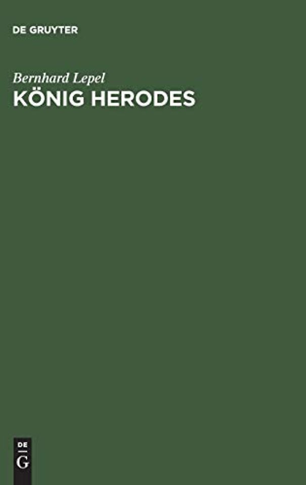 König Herodes – Tragödie in fünf Acten