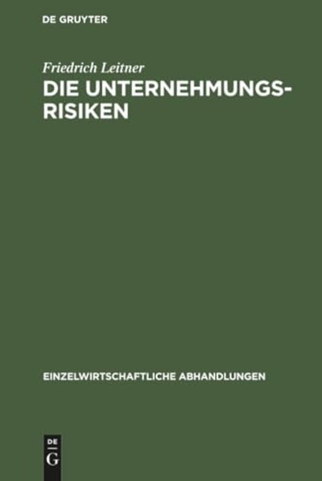 Die Unternehmungsrisiken