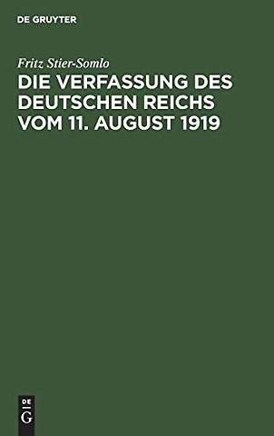 Die Verfassung des Deutschen Reichs vom 11. Augu – Ein systematischer Überblick