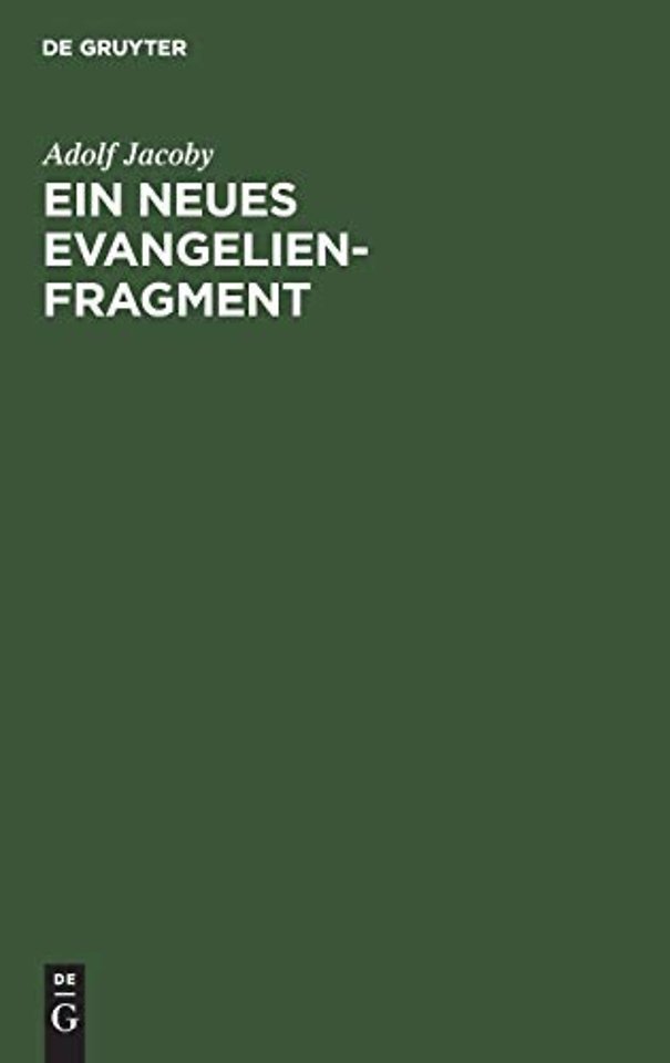 Ein neues Evangelienfragment