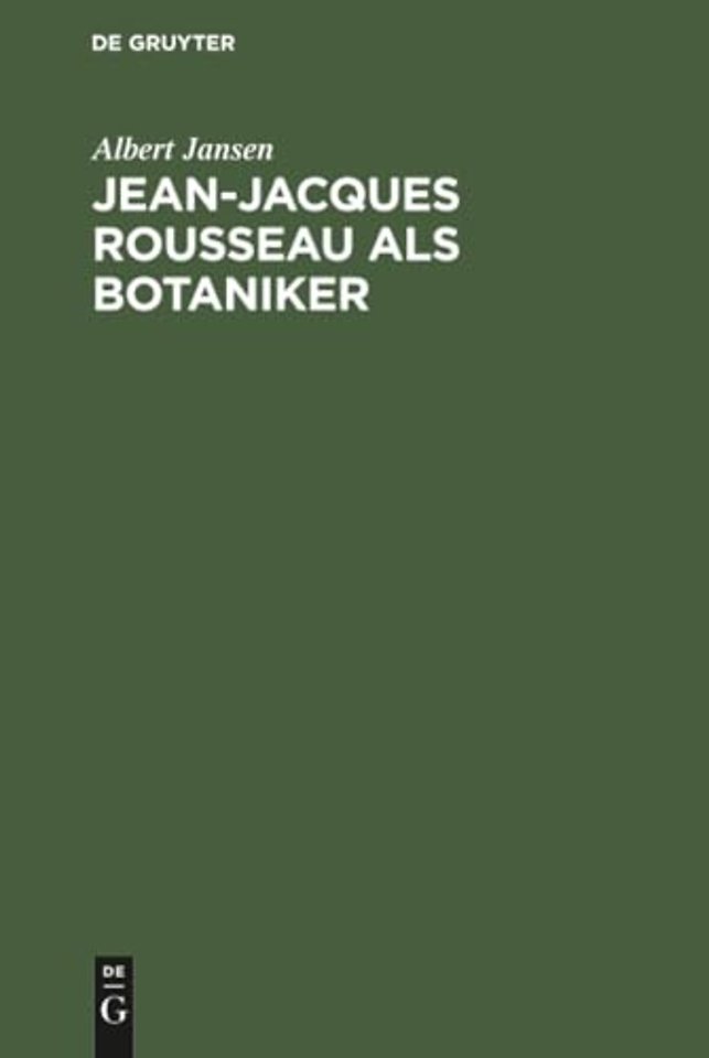 Jean–Jacques Rousseau als Botaniker