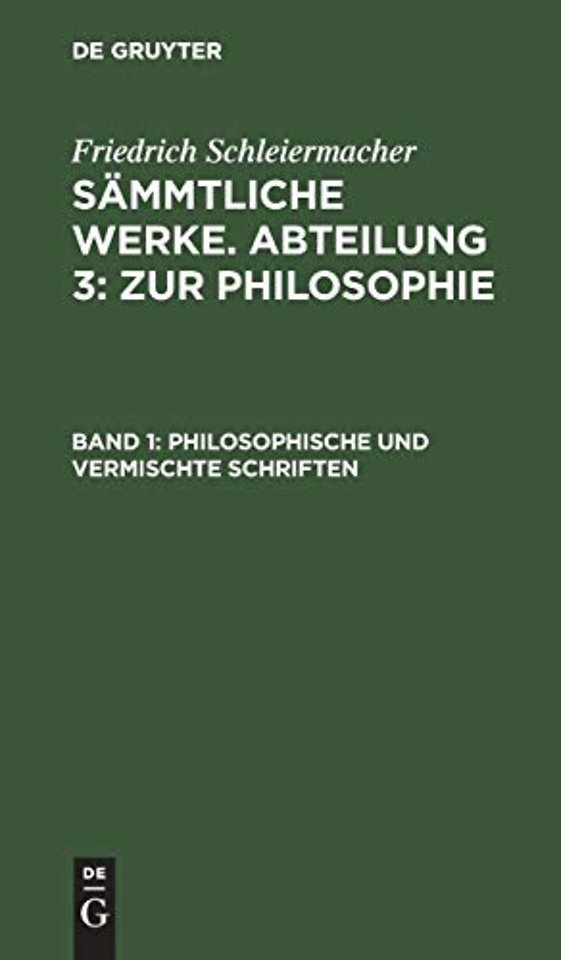 Philosophische und vermischte Schriften