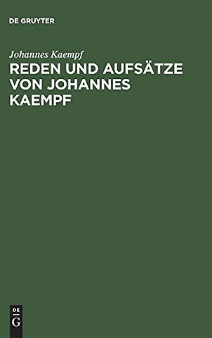 Reden und Aufsätze von Johannes Kaempf