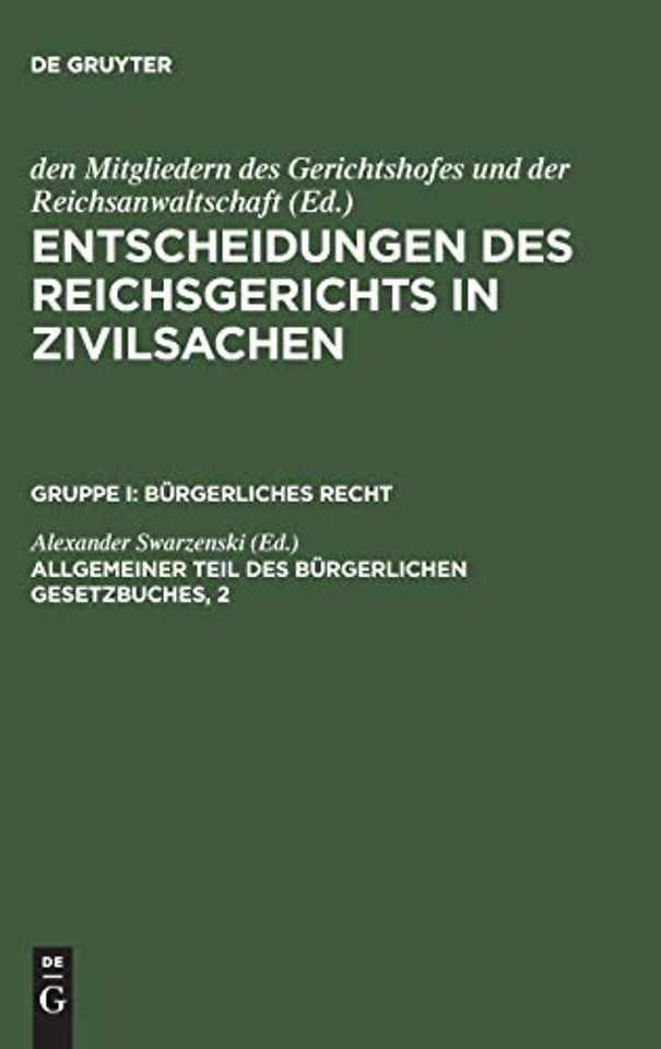Allgemeiner Teil des Bürgerlichen Gesetzbuches, 2