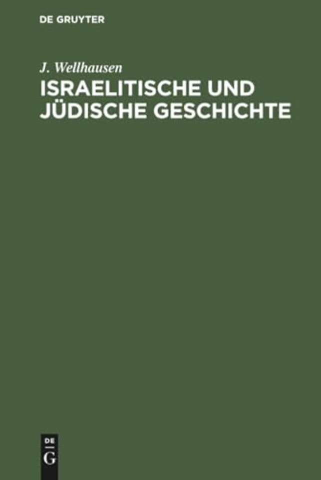 Israelitische und jüdische Geschichte