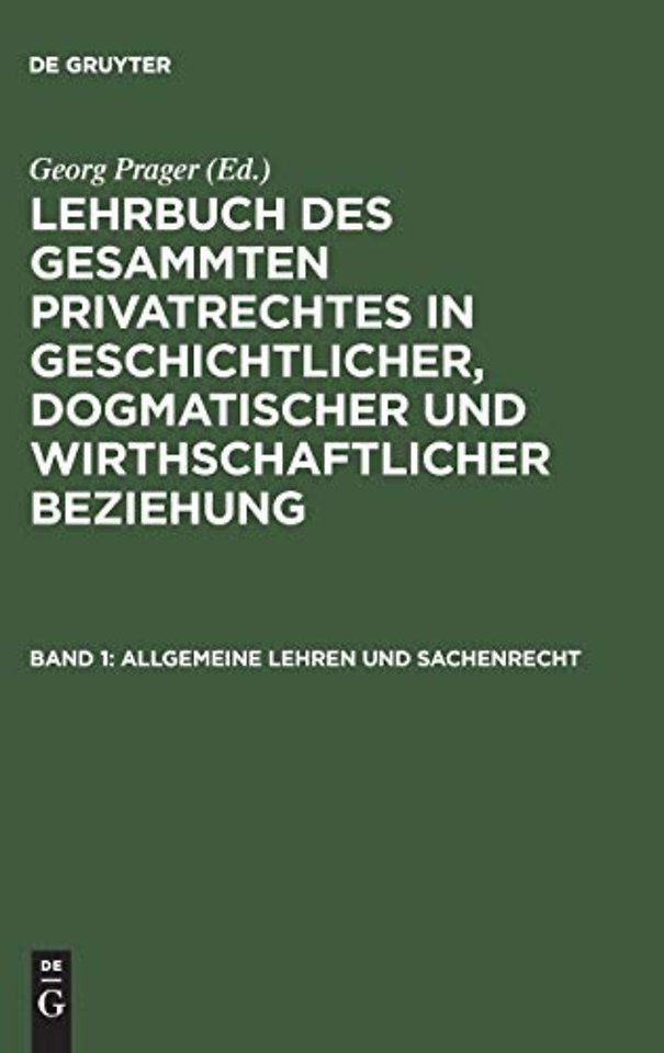 Allgemeine Lehren und Sachenrecht