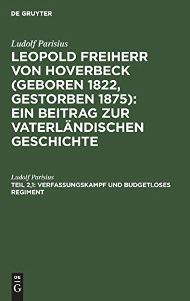 Verfassungskampf und budgetloses Regiment