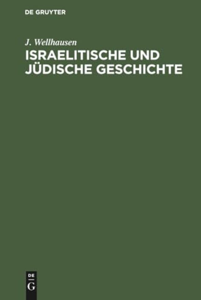Israelitische und judische Geschichte