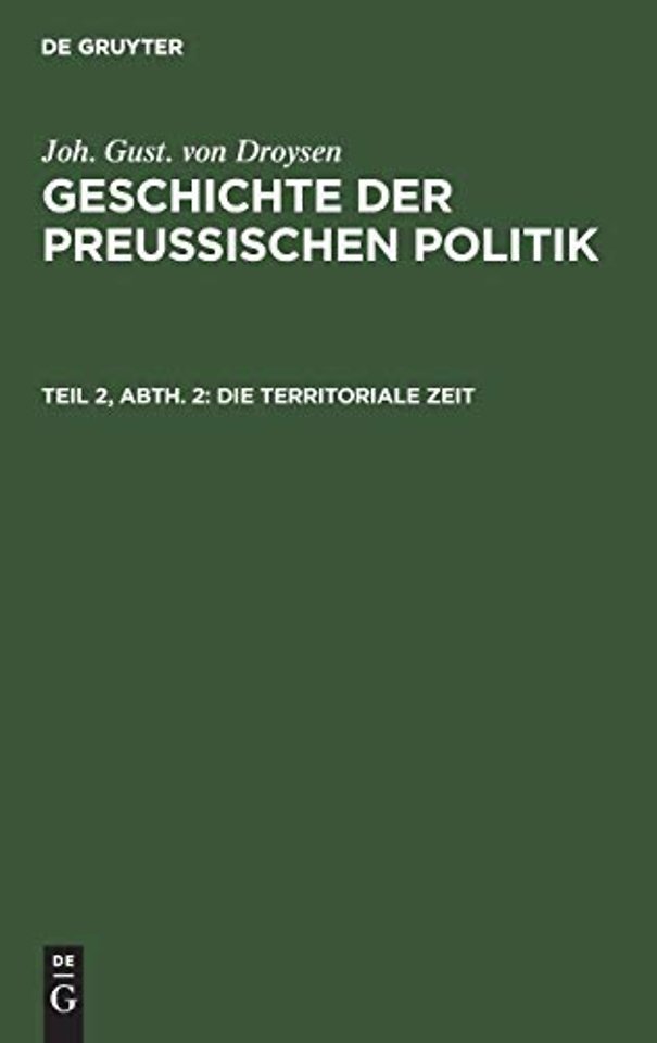 Die territoriale Zeit