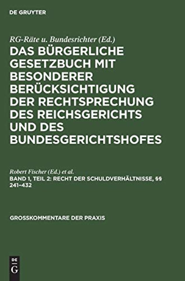 Recht der Schuldverhältnisse, §§ 241–432