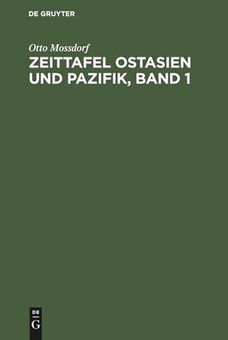 Zeittafel Ostasien und Pazifik, Band 1