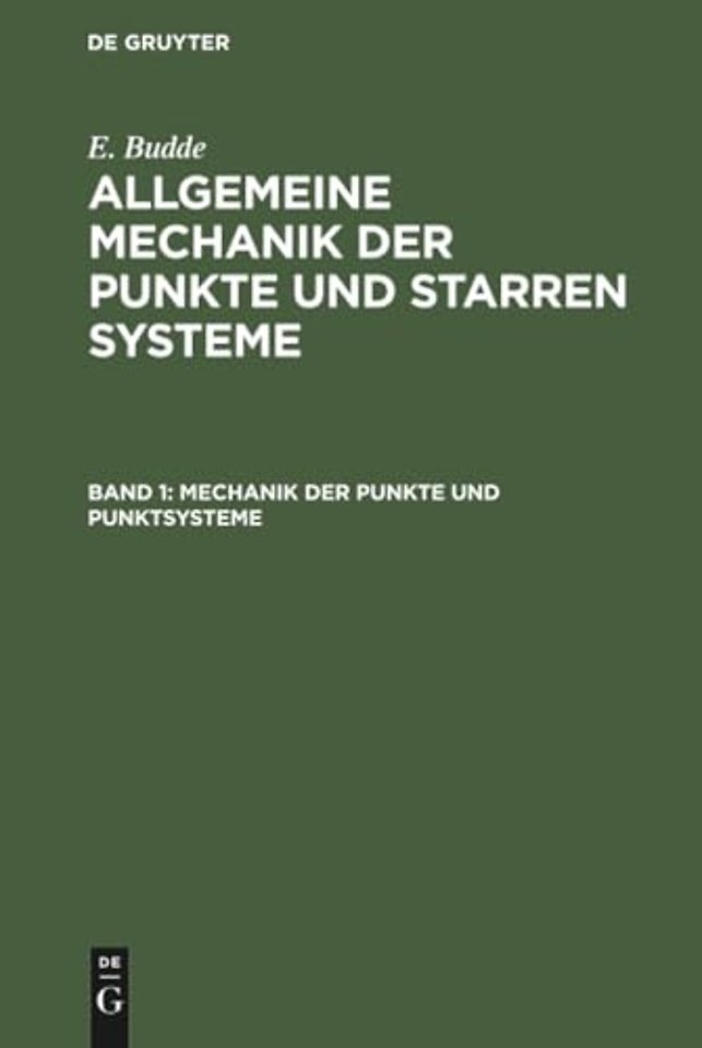 Mechanik der Punkte und Punktsysteme