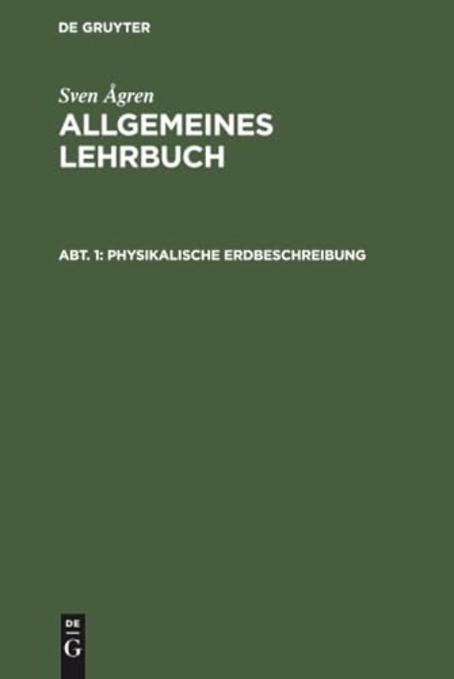 Physikalische Erdbeschreibung