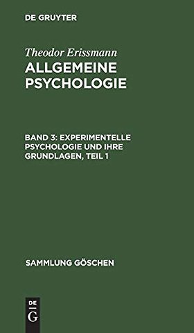 Experimentelle Psychologie und ihre Grundlagen, Teil 1