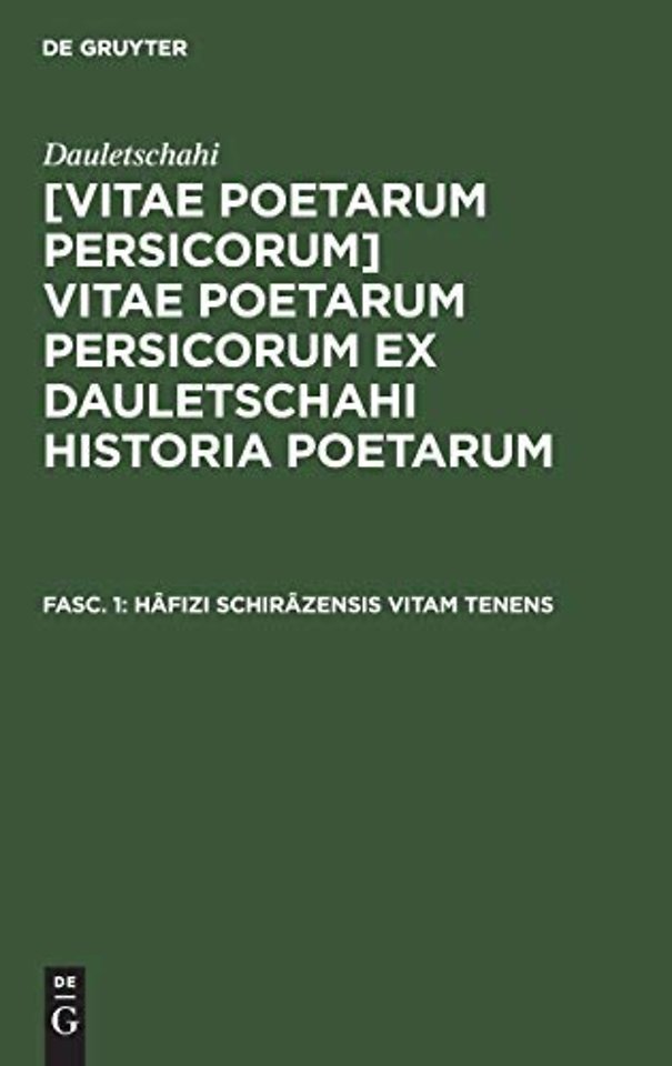 Hafizi Schirazensis vitam tenens