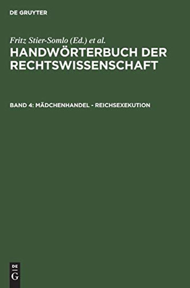 Madchenhandel - Reichsexekution