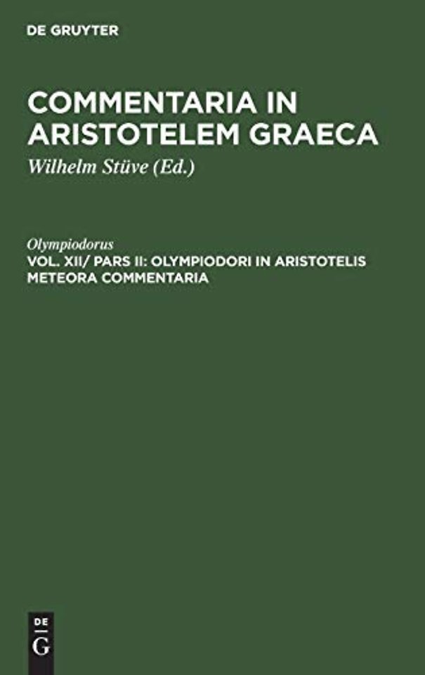 Olympiodori in Aristotelis Meteora commentaria