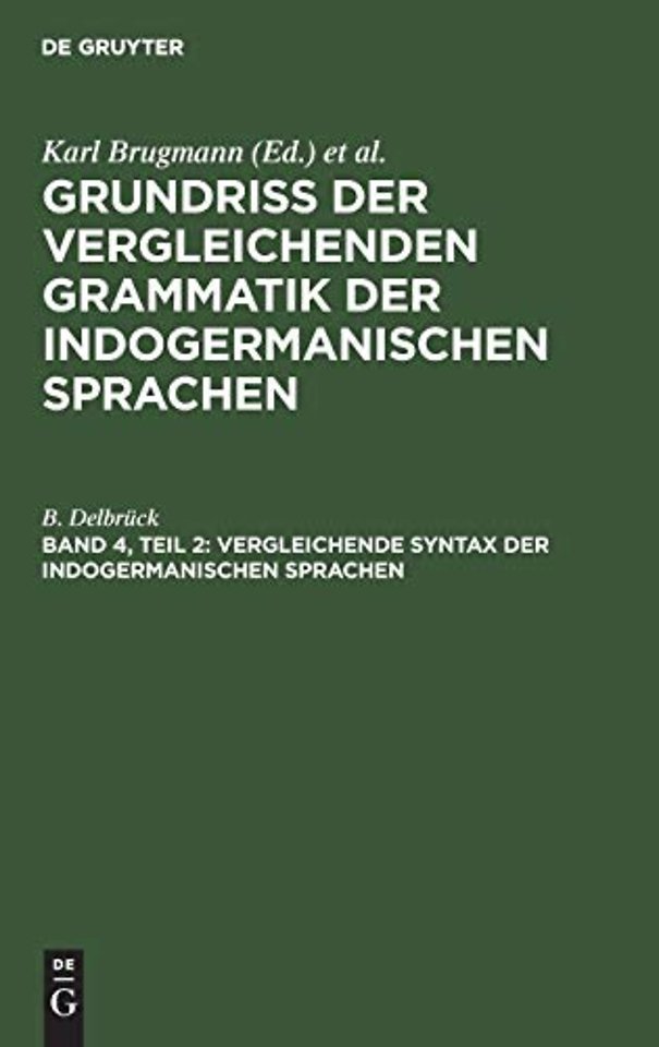 Vergleichende Syntax der indogermanischen Sprachen