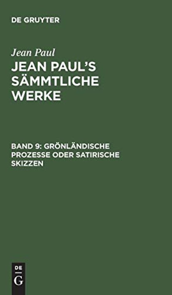 Grönländische Prozesse oder Satirische Skizzen – Zweites Bändchen