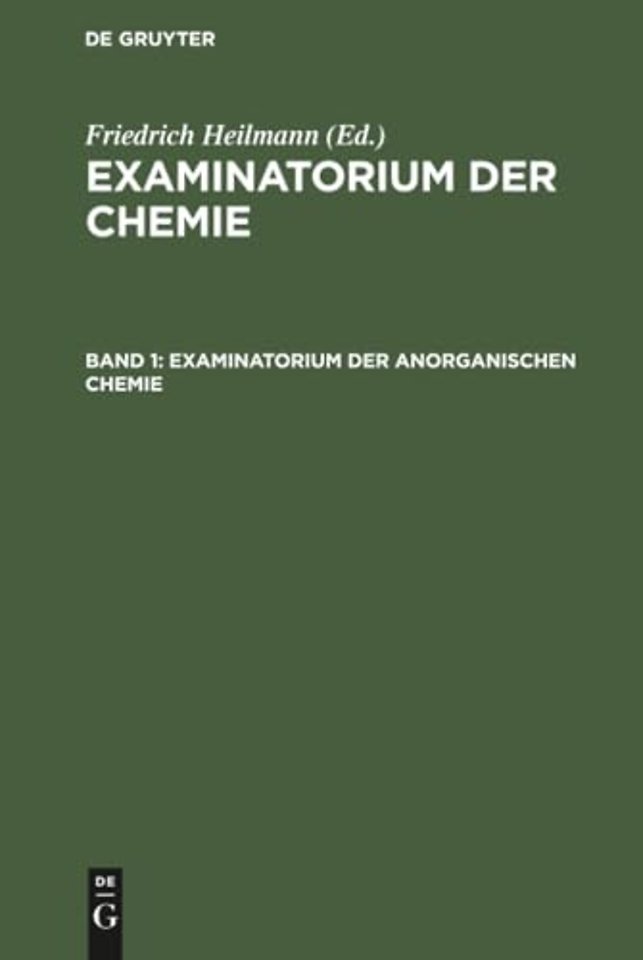 Examinatorium der anorganischen Chemie