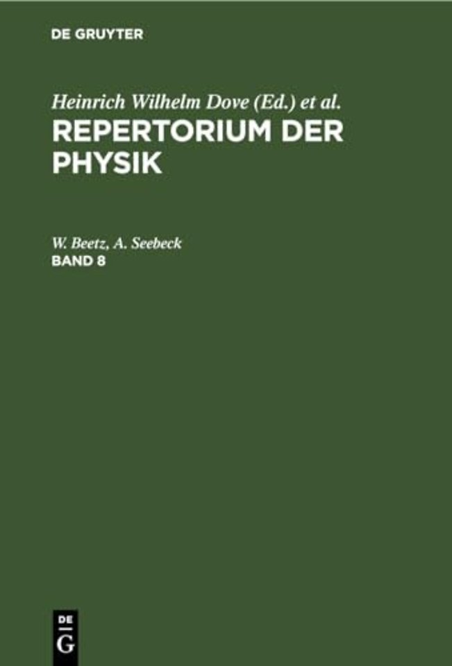 Repertorium der Physik. Band 8