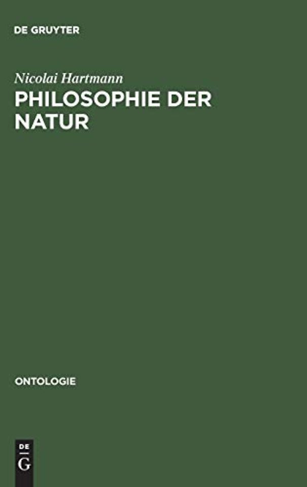 Philosophie der Natur – Abriβ der speziellen Kategorienlehre