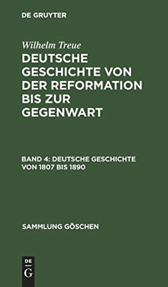 Deutsche Geschichte von 1807 bis 1890