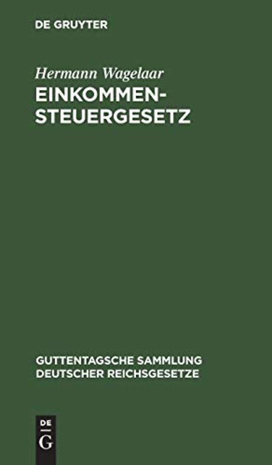 Einkommensteuergesetz – Vom 27. Februar 1939 in der Fassung des Gesetzes Nr. 12 der Allierten Kontrollbehörde (Kontrollrat) vom 11. Februar 1946