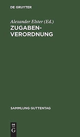 Zugaben–Verordnung – (Erster Teil der Verordnung des Reichspräsidenten zum Schutze der Wirtschaft vom 9. März 1932)