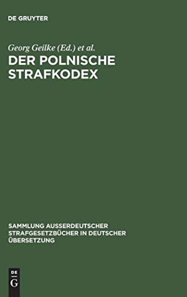 Der polnische Strafkodex – Gesetz vom 19. April 1969