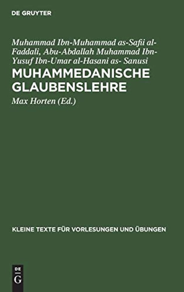 Muhammedanische Glaubenslehre – Die Katechismen des Fudali und des Sanusi