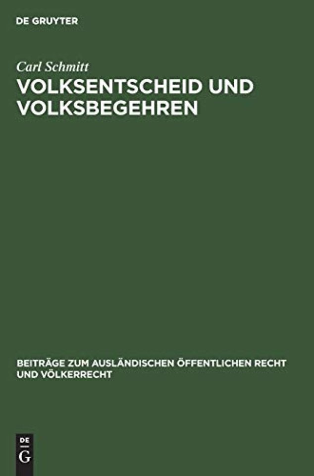 Volksentscheid Und Volksbegehren