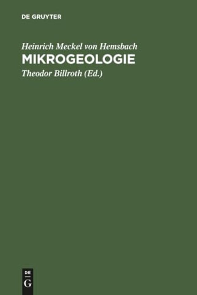 Mikrogeologie – Ueber die Concremente im thierischen Organismus