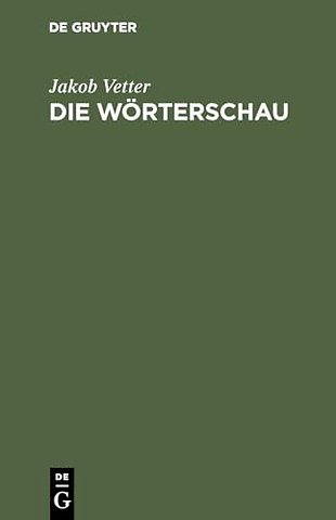 Die Wörterschau – Ein Possenspiel