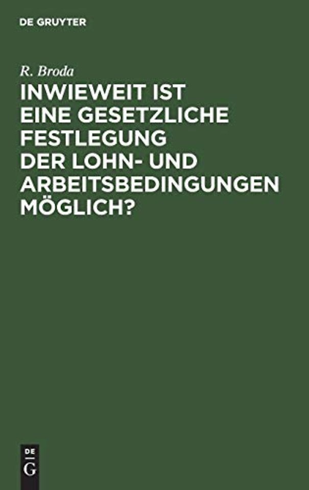 Inwieweit ist eine gesetzliche Festlegung der Lo – Erfahrungen Englands, Australiens und Kanadas