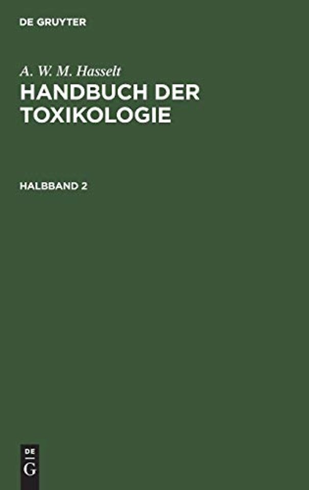 Handbuch der Toxikologie