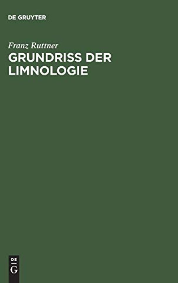 Grundriß der Limnologie