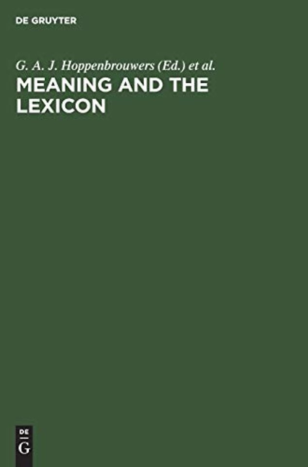 Meaning and the lexicon