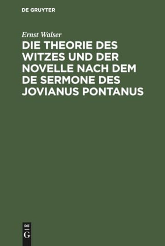 Die Theorie des Witzes und der Novelle nach dem – Ein gesellschaftliches Ideal vom Ende des XV. Jahrhunderts