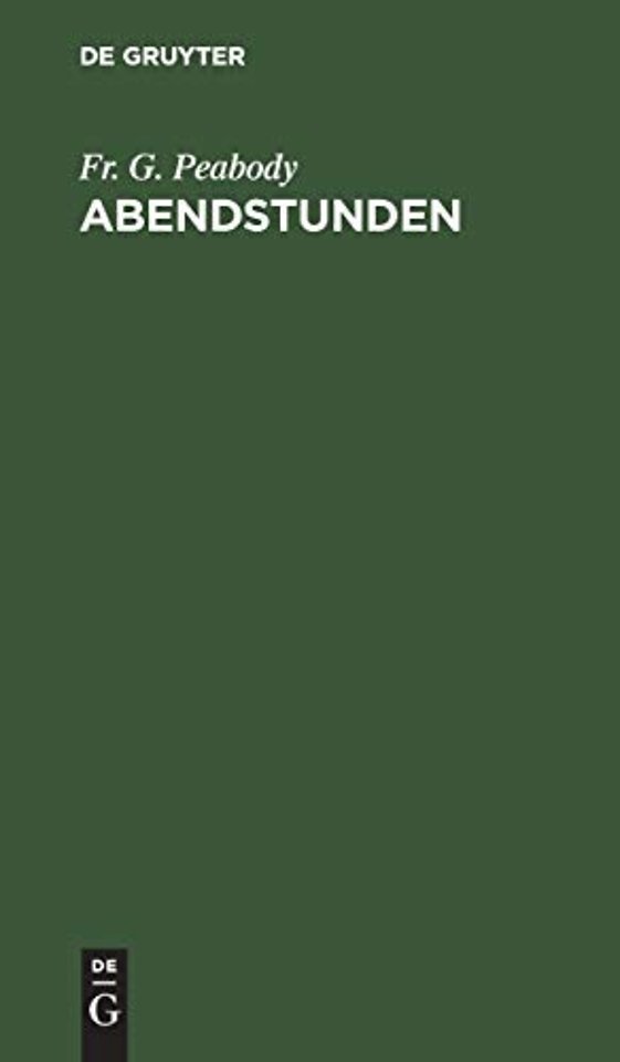 Abendstunden – Religiöse Betrachtungen