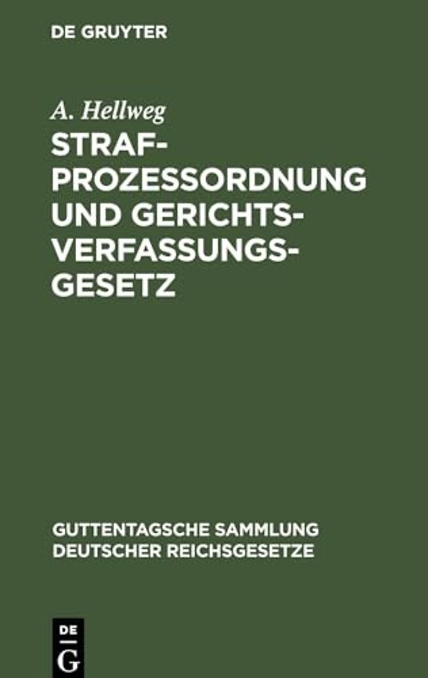 Strafprozessordnung Und Gerichtsverfassungsgesetz